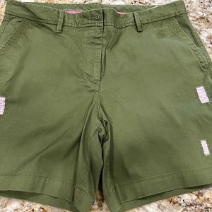 PRICE DROP! TALBOTS DARK SAGE GREEN GIRLFRIEND CHINO SHORTS  Misses size 12